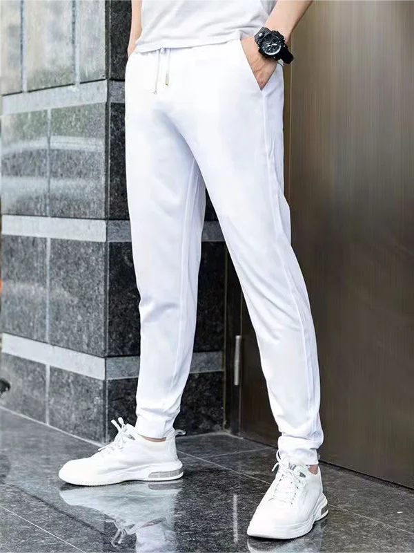 

New Simple Sport Long Pants Men Casual Tighten Mouth Sweatpants Fitn Baskeall Running Muscle Brothers Spring Autumn