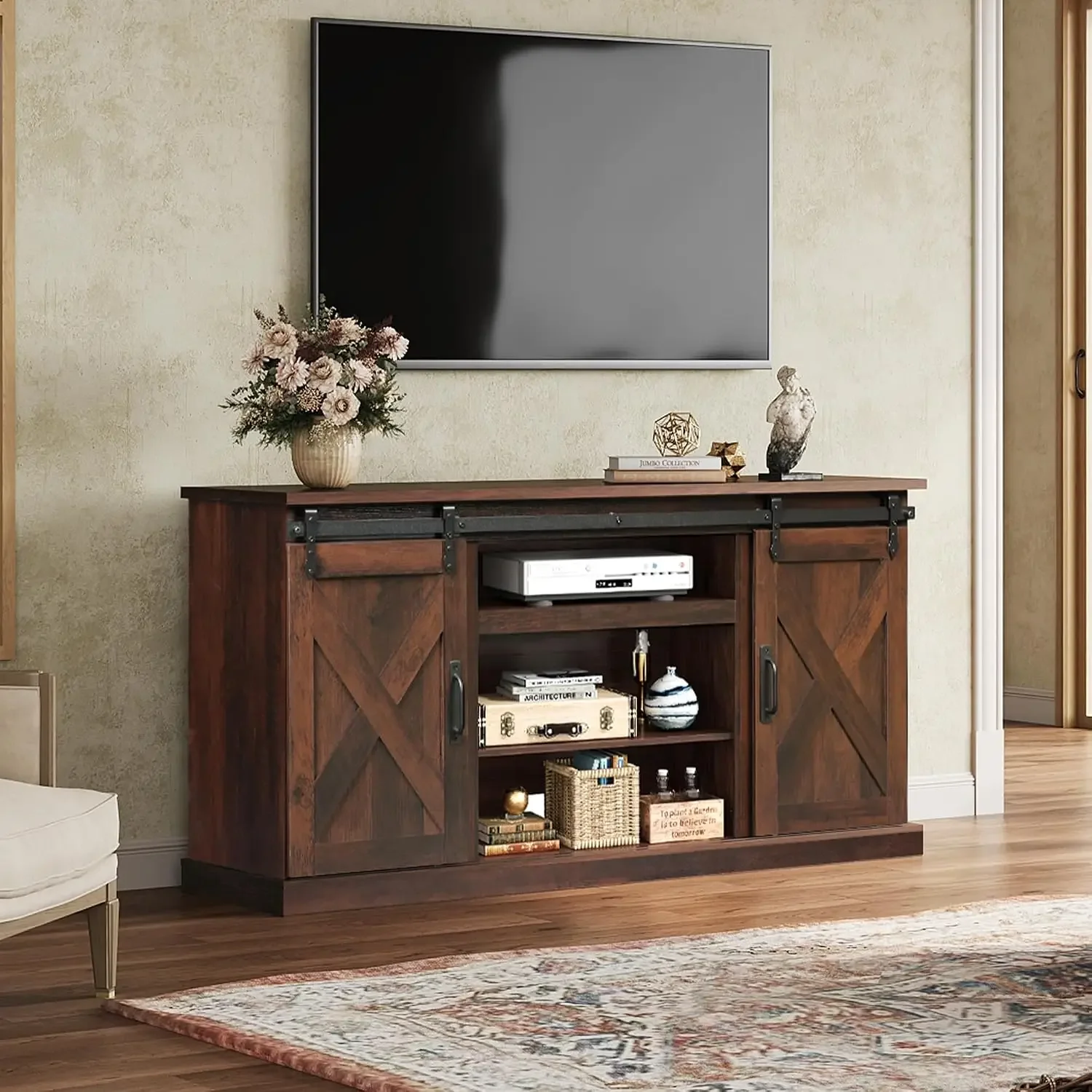Farmhouse TV Stand for TVs up to 65