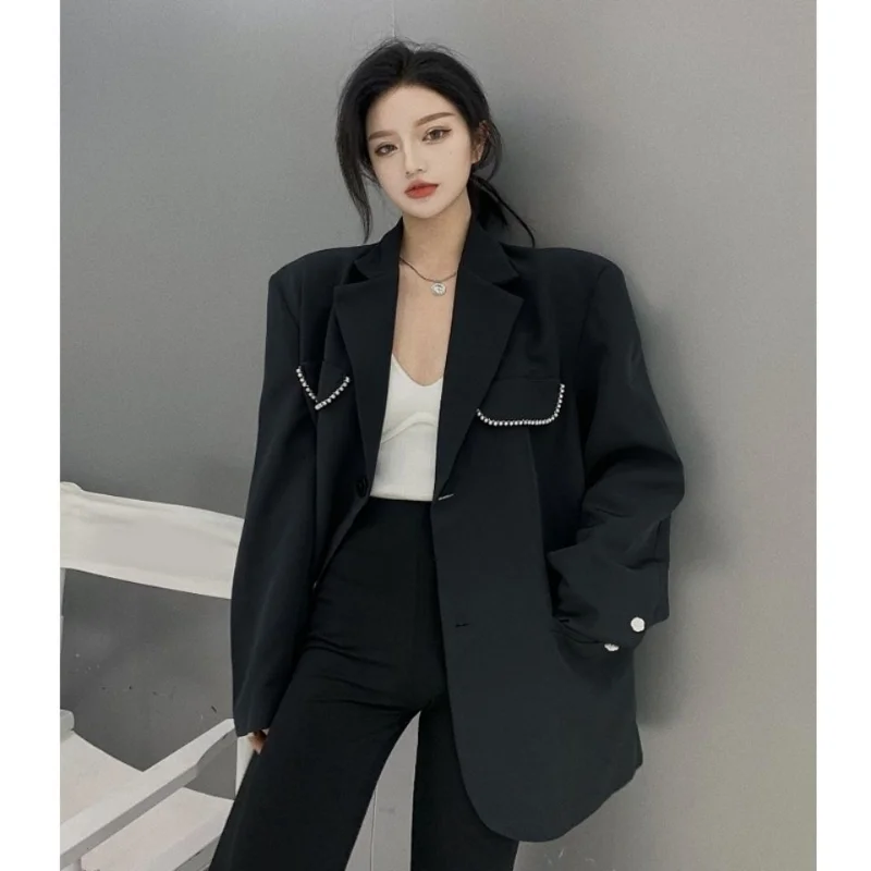 High street streetwear quality outerwear Korean fashion hot selling casual loose simple office women's jacket