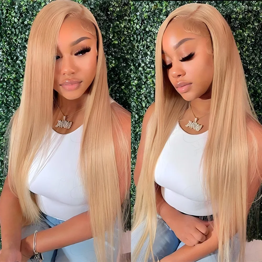

200 Density Bone Straight Honey Blonde Wig Human Hair 13x6 Hd Lace Frontal Wigs For Women 36 Inch 27 Colored Wig 13x4 Lace Front