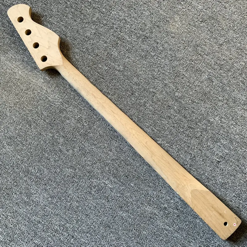 SN670 Semi Finished 4 String Electric Bass Neck Left Hand Version Maple+Rosewood 20Frets DIY Replace view 5