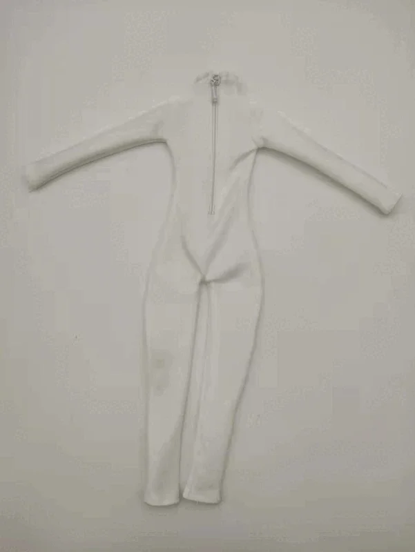 

1/6th Sodier Clothes White High-elastic Tights Jumpsuits for 12" TBL UD Female