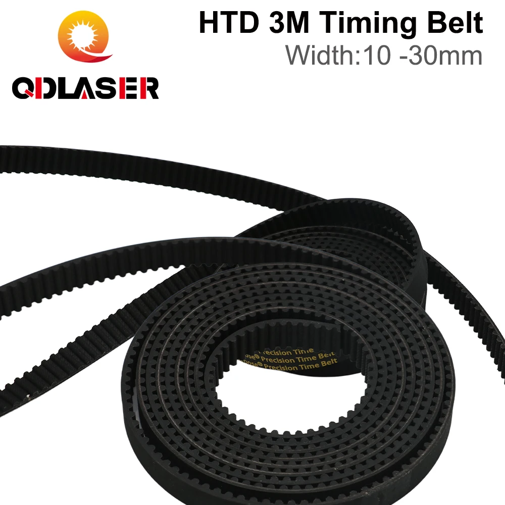 QDLASER HTD3M Open Timing Belt  5-40mm Width Synchronous Transmission Belt for CNC CO2 Laser Engraving Cutting Machine