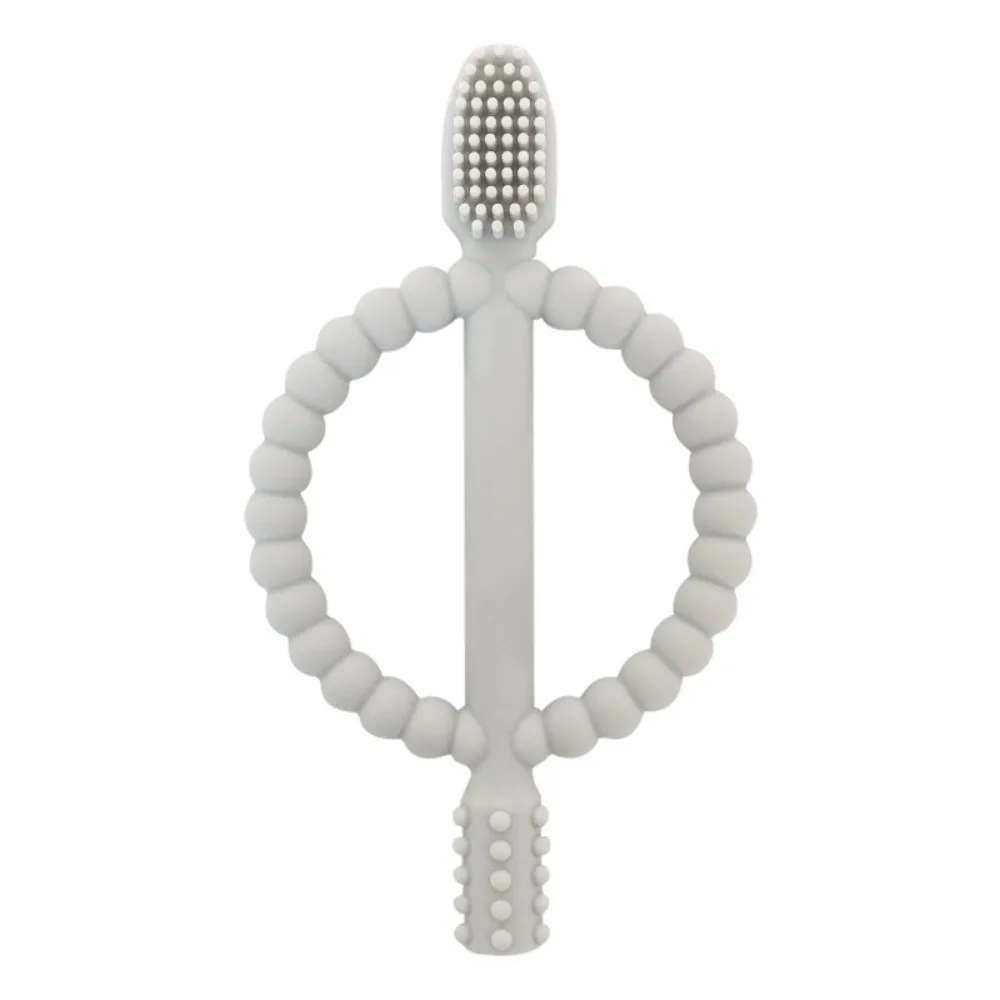 Mordedor de silicona de grado alimenticio Premium para bebé, sin BPA, alivio de la dentición, juguetes para la dentición, masaje texturizado, encías, cepillo de dientes infantil, guardería