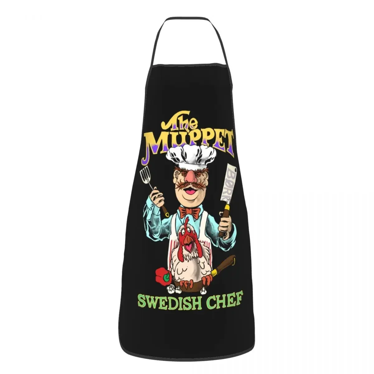 Unisex Swedish Chef Apron Kitchen Chef Cooking Baking Bib Women Men Muppet Show Tablier Cuisine for Gardening