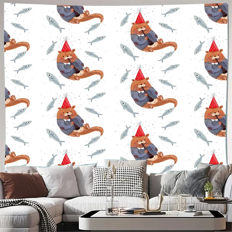 

Boho Tapestry Wall Hanging Aesthetic Room Decor Nature Landscape Mountain Forest Home Textile Dorm Decor Twin Size Gift for Her