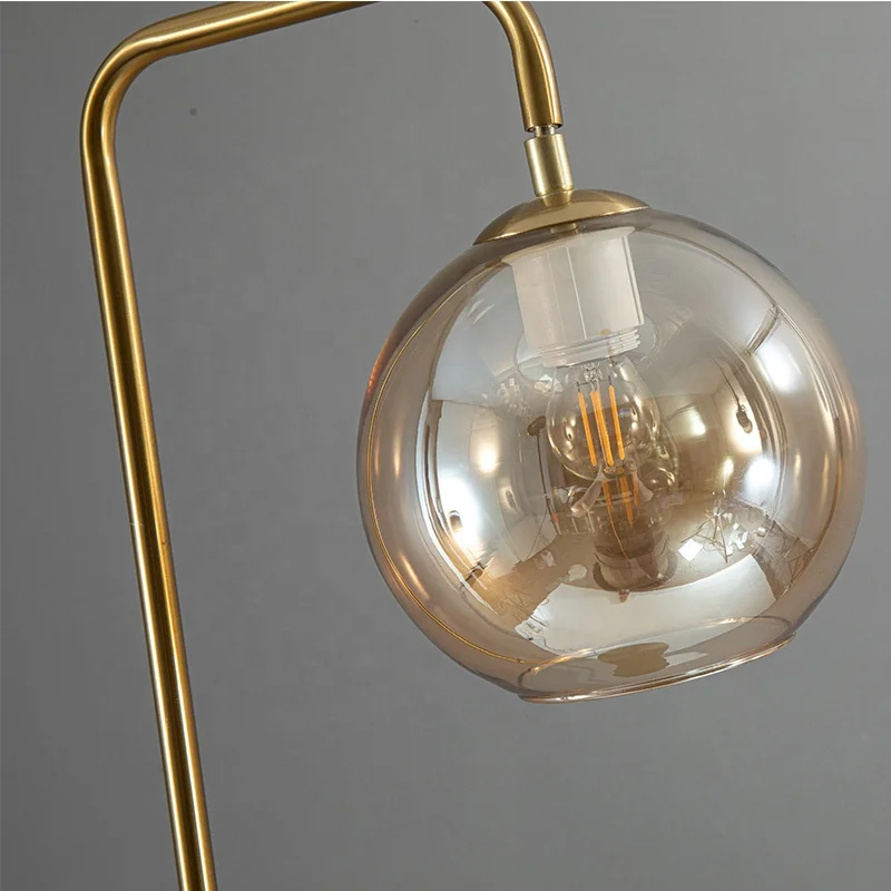 Creative marble floor lamp simple decoration floor lamp with table