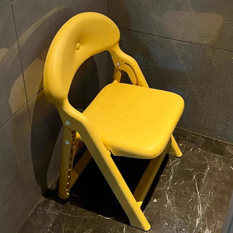 

Yellow Adults Shower Stool Design Unique Nordic Cute Comfortable Shower Chair Foldable Ergonomic Taburete Plegable Furniture