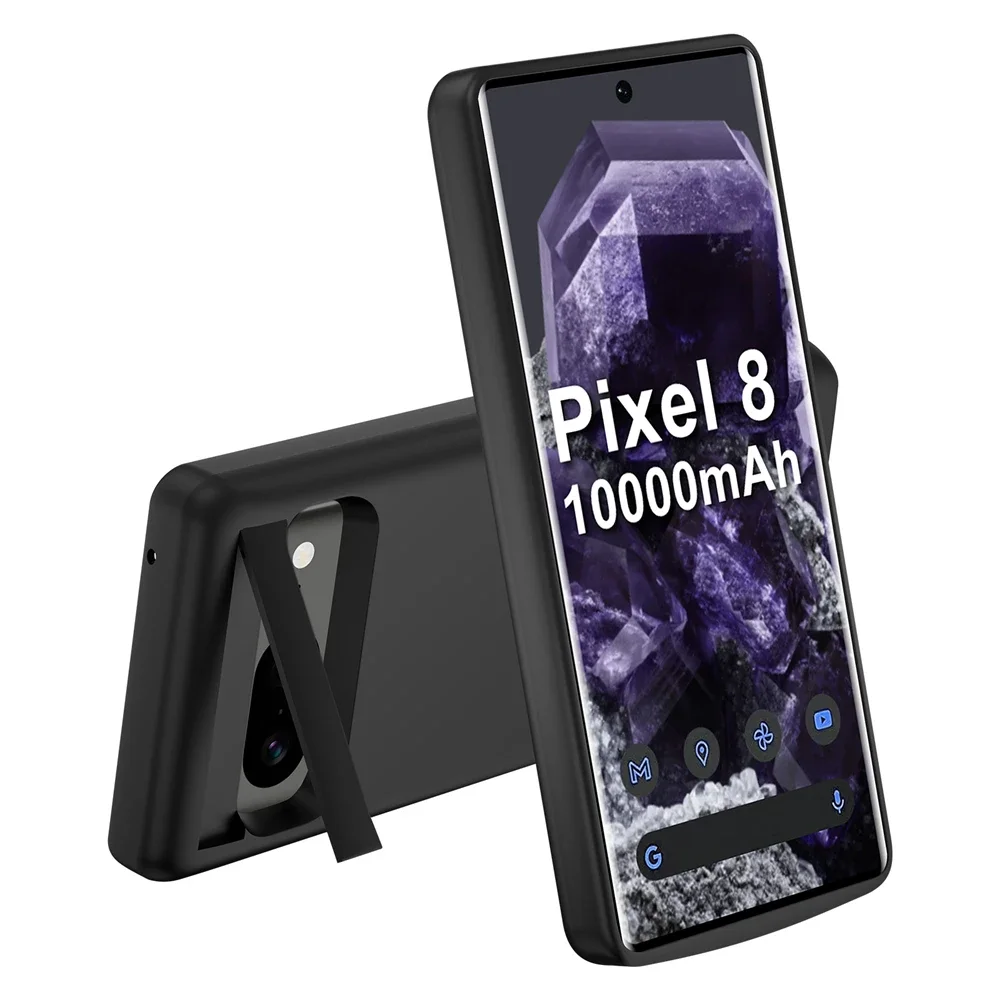 10000mAh Powerbank Cover For Google Pixel 8 Pro External Battery Cases Portable Charger Power Bank Case For Google Pixel 8