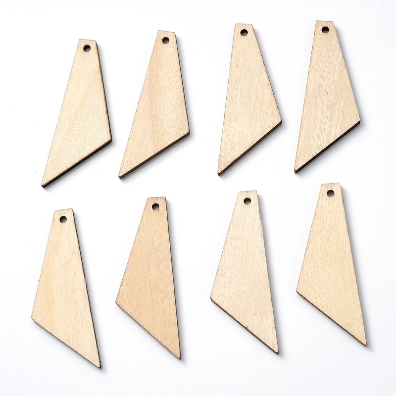 10/20/30/50/100Pcs/Pack Charm Big Knife Shape Natural Wood Chip For DIY Handmake Wooden Craft Fahion Wedding Home Decor Supplies