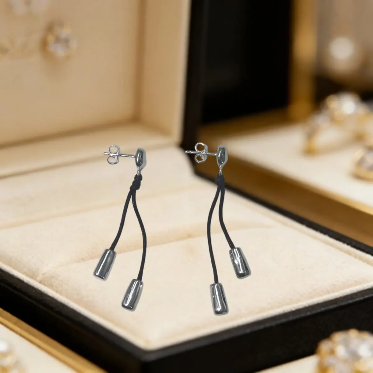 

2026 Summer Hot Selling Ins Style Silver Geometric Long Earrings Jewelry Accessories Surprise Gifts
