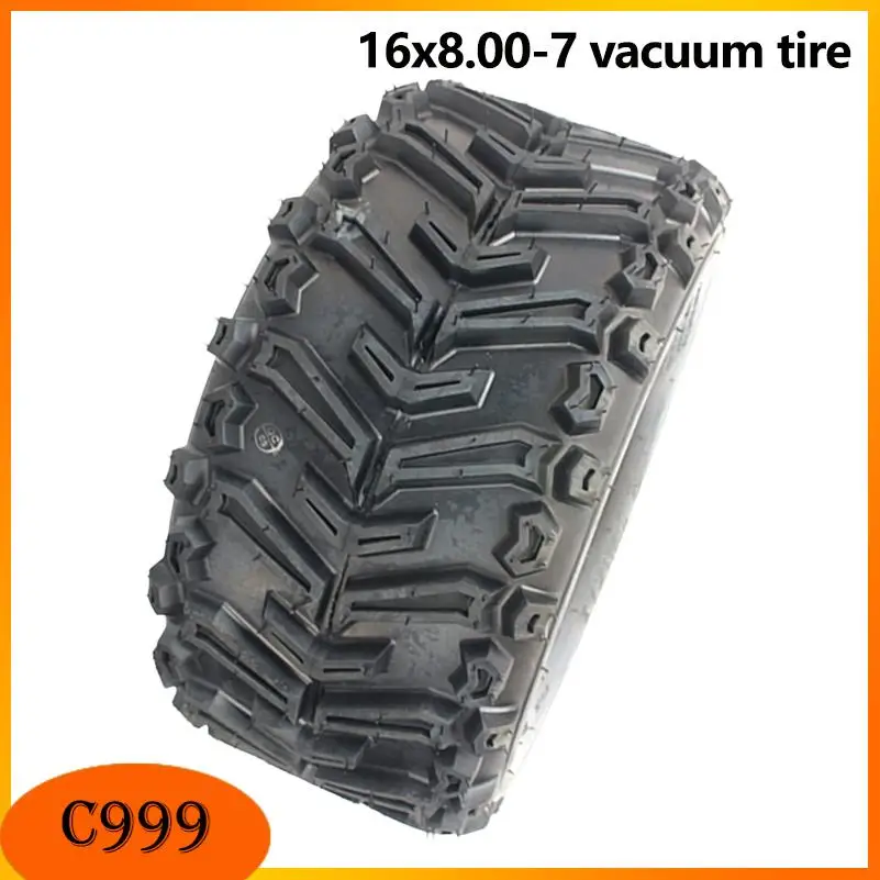 Premium 16x8-7 ATV Off Road Tire with Wheel Hub Compatible with 125cc 110cc Go Karts