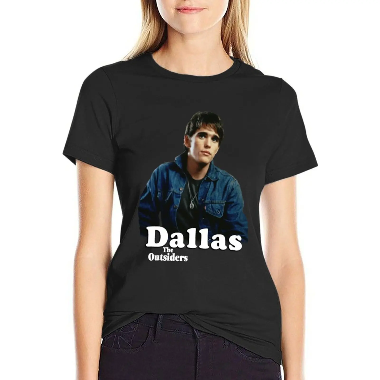 Dallas Winston (The Outsiders) T-Shirt summer top vintage funnys animal prinfor oversized t shirts for Women