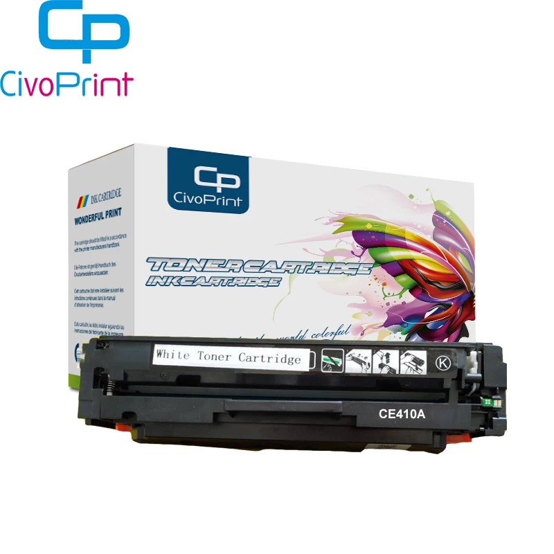 Civoprint White Toner Cartridge Replacement for HP CE410A CC530A CF380A Laserjet M351 M451 M475 CP2025 CP2025n M476 M476dn