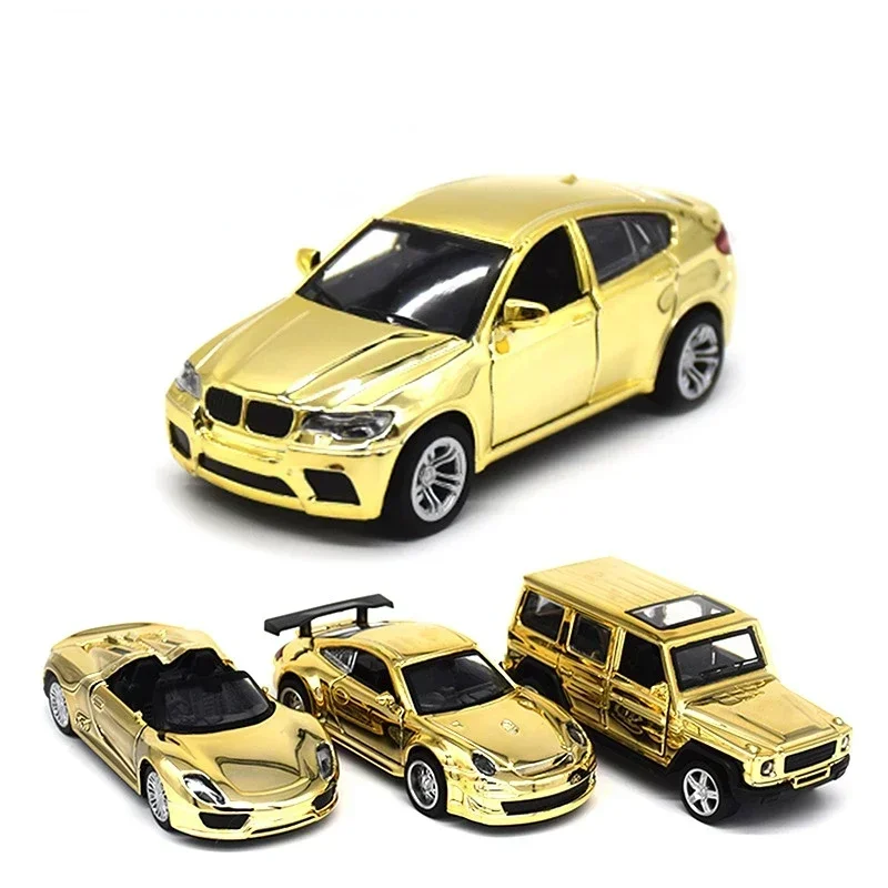 1:36  BIG G Porsche BMW Ferrari High Simulation Diecast Metal Alloy Model car Pull Back Collection Kids Toy Gifts