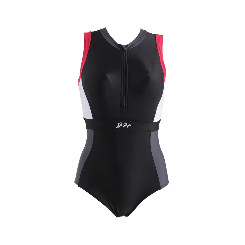 Women Outdoor WaterProof Beach Surfing Push Up SwimWear Female Sexy Front Zipper Quick-Dry Athletic Paded Bathing SwimSuit