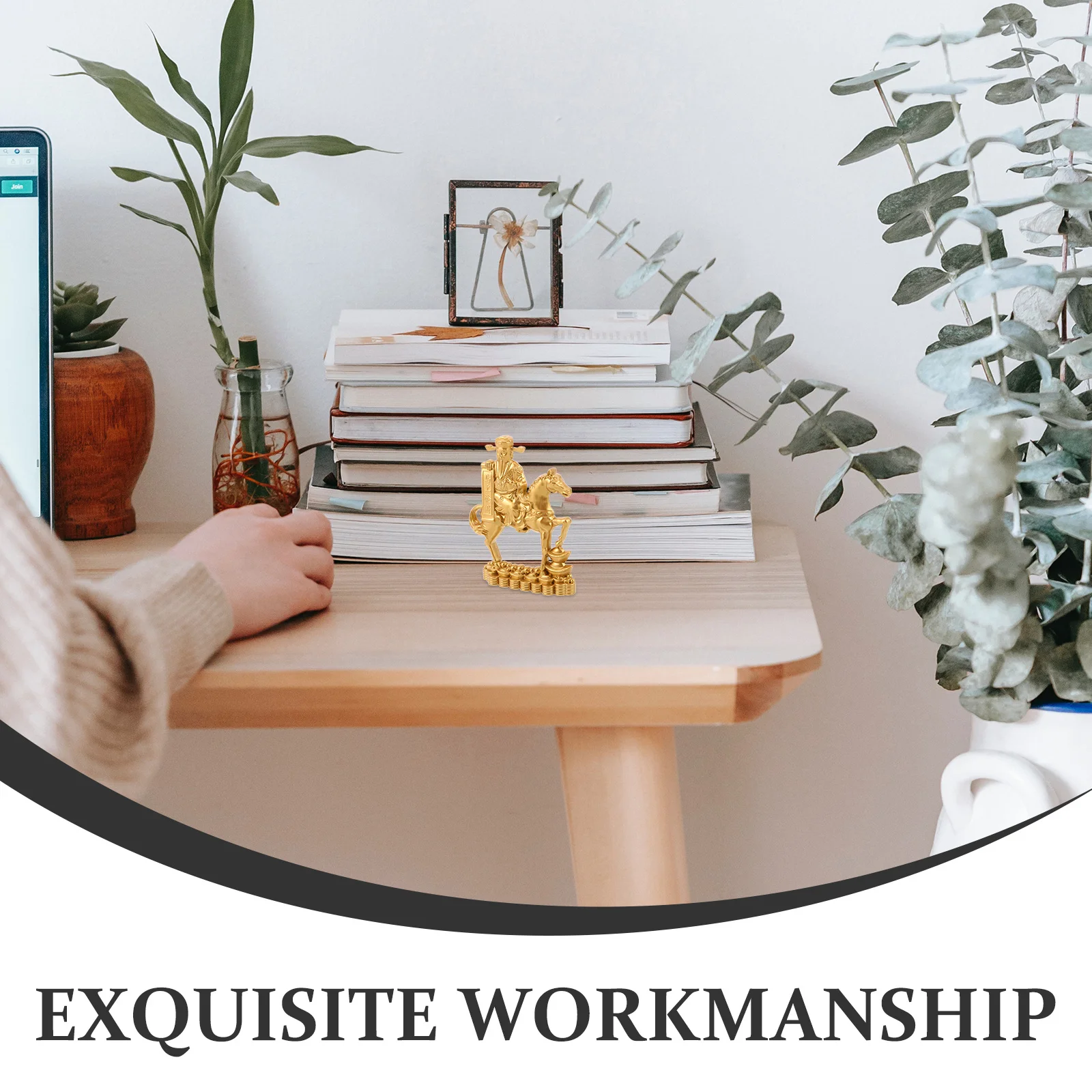 حصان صغير الذهب الصينية زودياك تمثال 2026 سنة الحصان الديكور تمثال معدني محظوظ فنغ شوي الثروة زخرفة سيارة #3