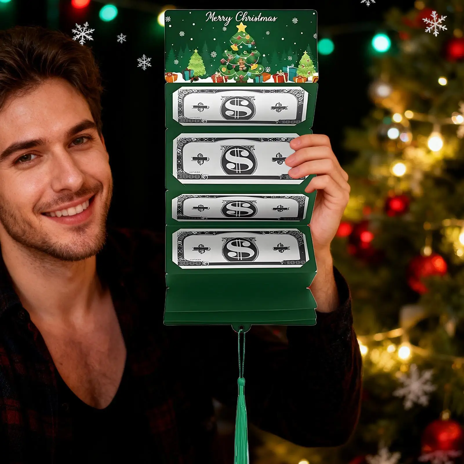 Christmas Surprise Money Holder 10 Slots Card Checks Envelope Christmas Cash Card Holders For Family Friends Kids Adults Men
