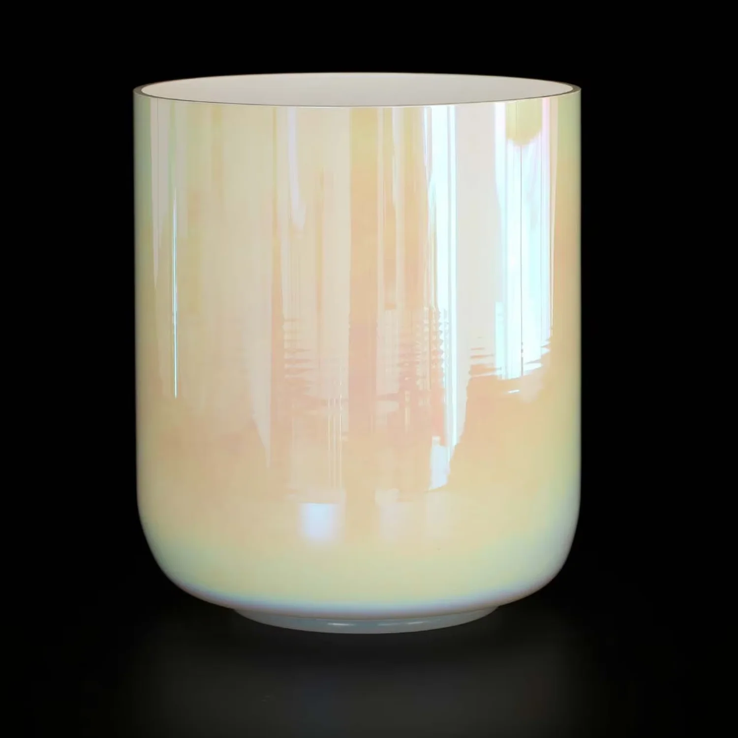 STAR LINKUP Ceramic White Crystal Singing Bowl Yoga Stress Reducing Ode Bowl Percussion Crystal Music Bowl