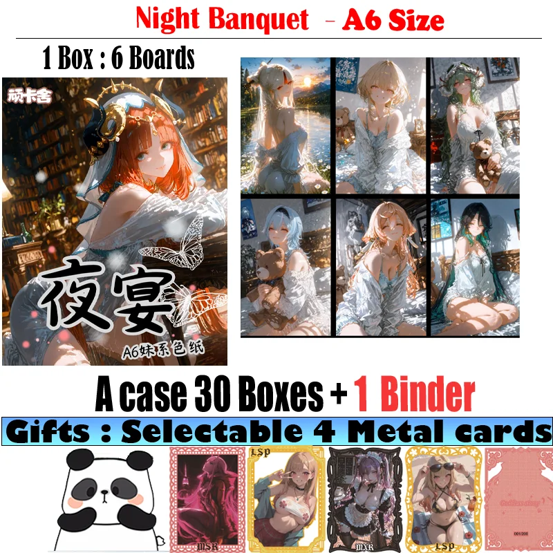 

A6 Size Goddess Acrylic Card ' Night Banquet ' Raiden shogun Hobby Collection Doujin Riden Card Game Board Trade Card Gift Toys