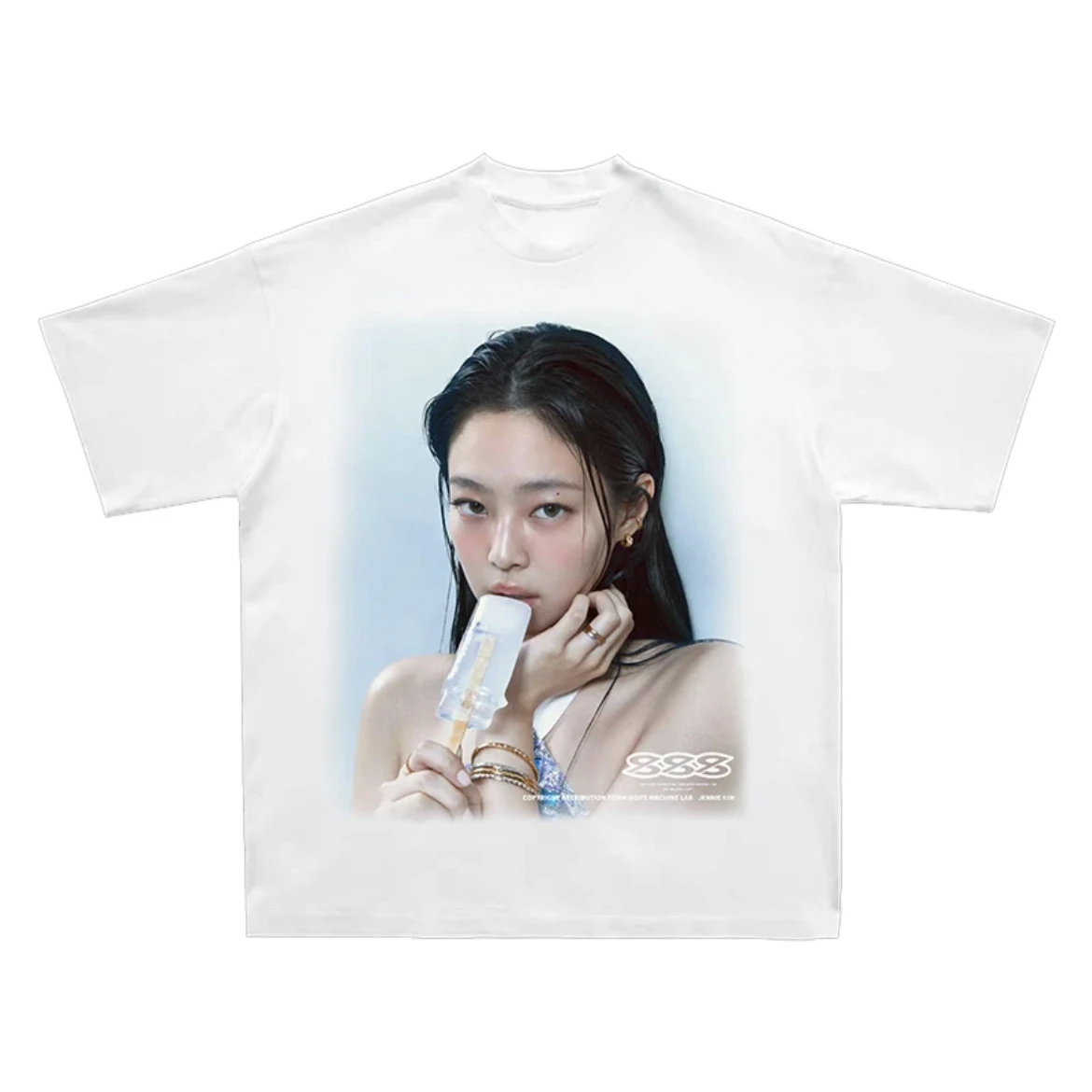 

American Singer Short Sleeve Loose Round Neck T-shirt Pure Cotton Men and Women with The Same Type of Jacket Casual Loose Style