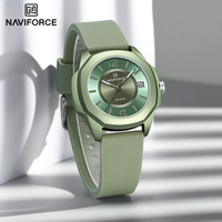 NAVIFORCE Sports Casual Watches for Woman Soft Silicone Strap Classic Fashion 30m Waterproof Date Display Ladies Gift Wristwatch