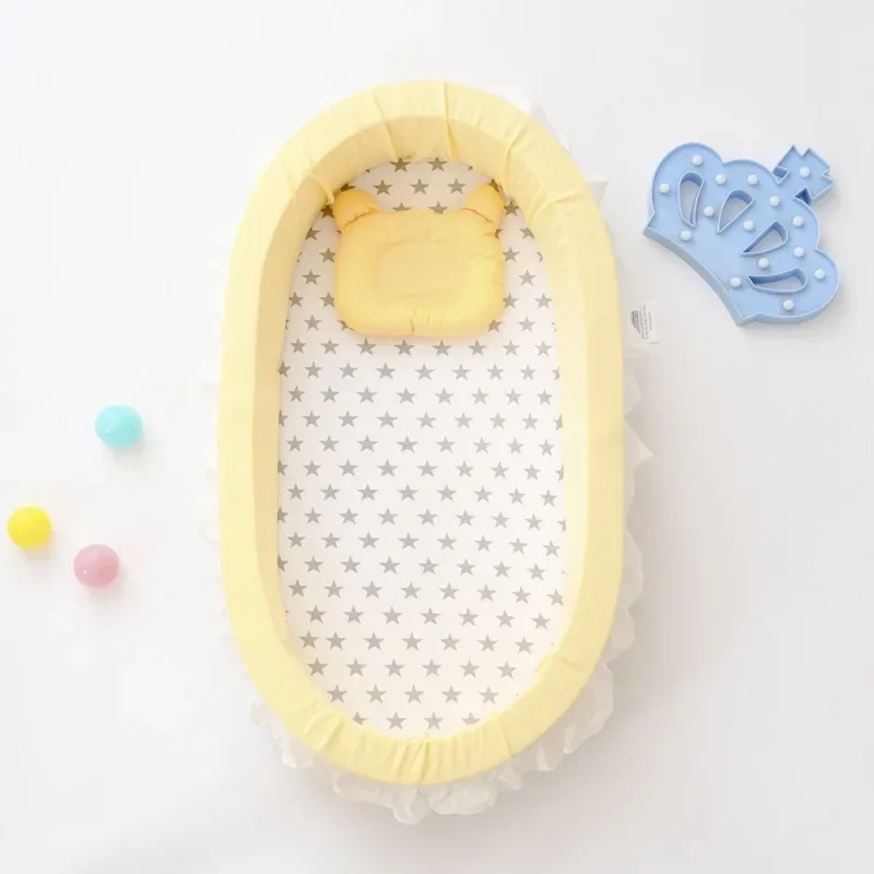 Newborn Baby Urine Pad Baby Nest Lounger Detachable Newborn Baby Bed Pressure High Side Bionic Travel Bed