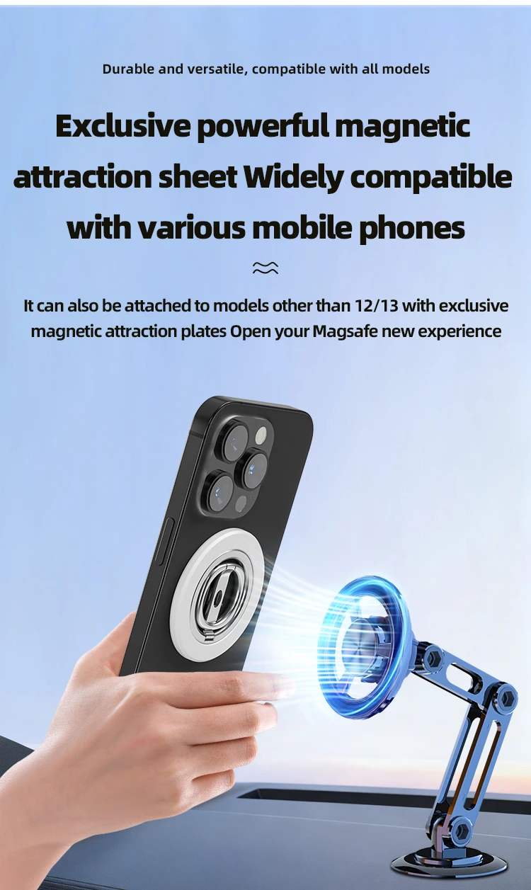 360 ° Magnetischer Telefonring-Halter für MagSafe, Magnetischer Ständer für iPhone 15 14 13 12 Pro Max, Fingerring-Halterung – Detail 3