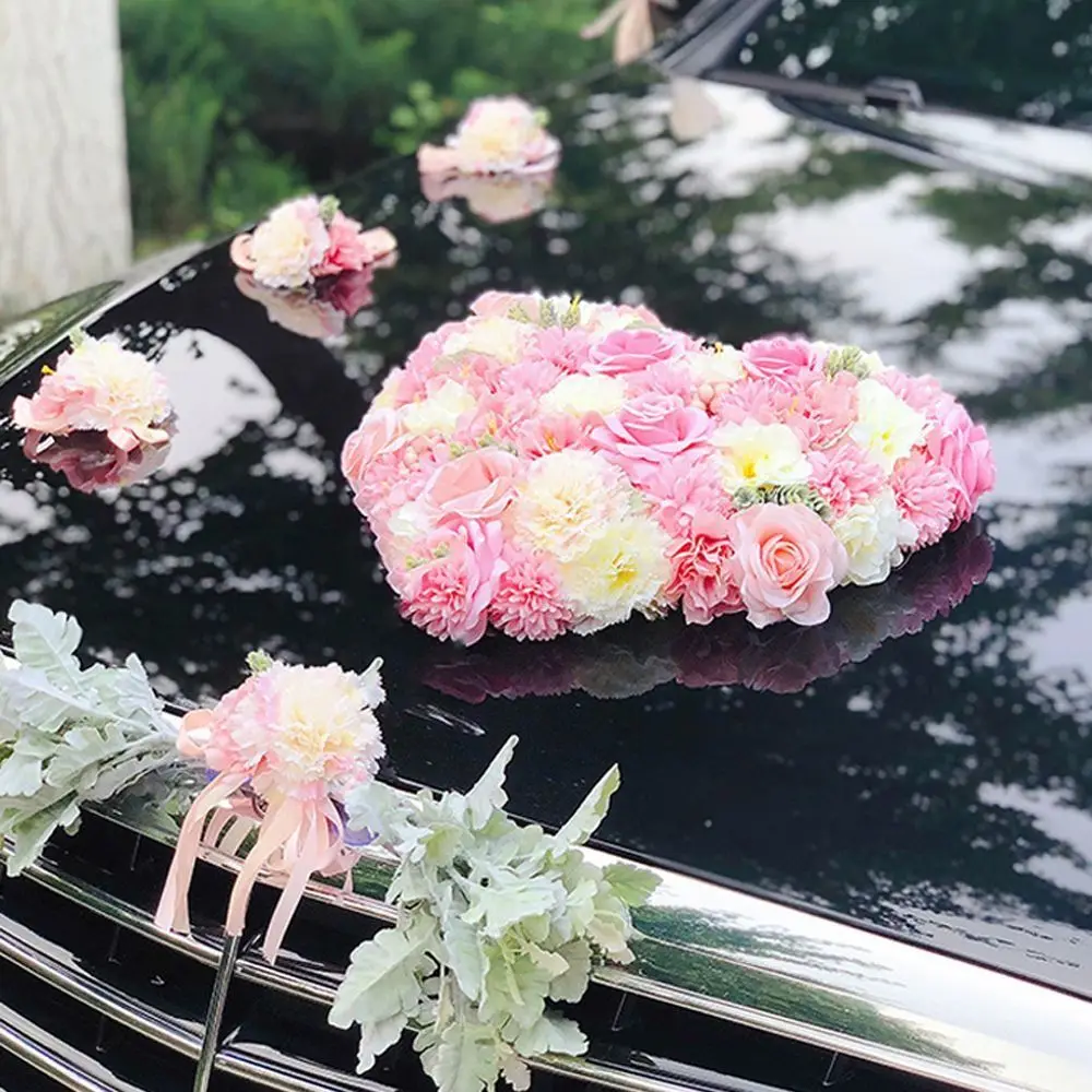 Fashion Heart Shaped Wet Floral Foam with Suction Cup DIY Floral Arrangement Foam Floral Foam Cage Tray Car Decor