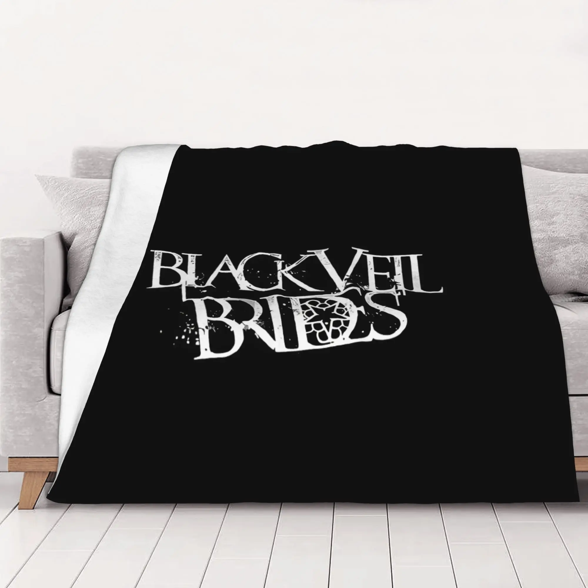 1PC home Cute Room Decor Classic Blanket Throw Blanket B-Black veil brides Novelty Warm Blanket All Season