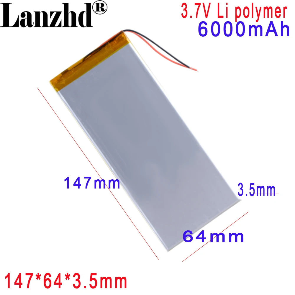 Li-polymer 3.7V 6000mAh Rechargeable Battery compatible with the k1 shield tablet Nvidia Shield 147*63*3.8mm 3863147