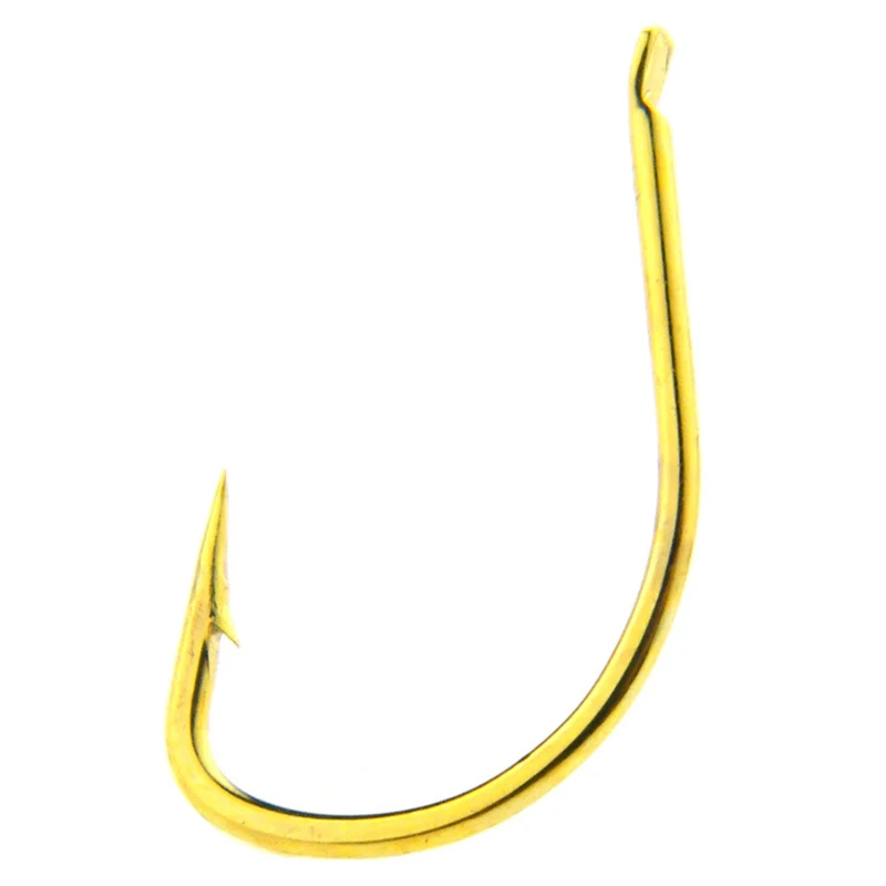 100Pcs/box Carp Fishing Hooks 3#-10# Gold Barbed Fish Hook Japanese High-carbon Crooked-mouth Carp Fishing Tackle Accessories