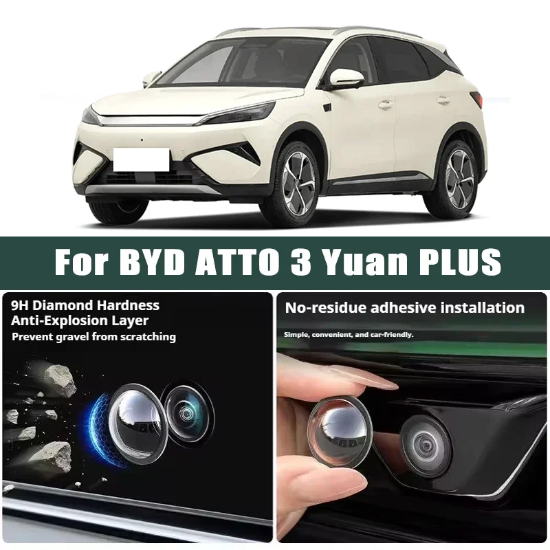 Car Camera Lens Protector 2PCS Rear View Camera Cover 360° Protection Anti Scratch Waterproof For BYD ATTO 3 Yuan PLUS