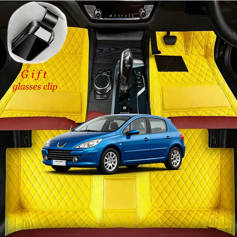 

Custom For Peugeot 307 (Hatchback/Sedan) 2001–2013 Luxury Car Floor Mats Car Accessories Carpets Covers Left /Right Hand Drive