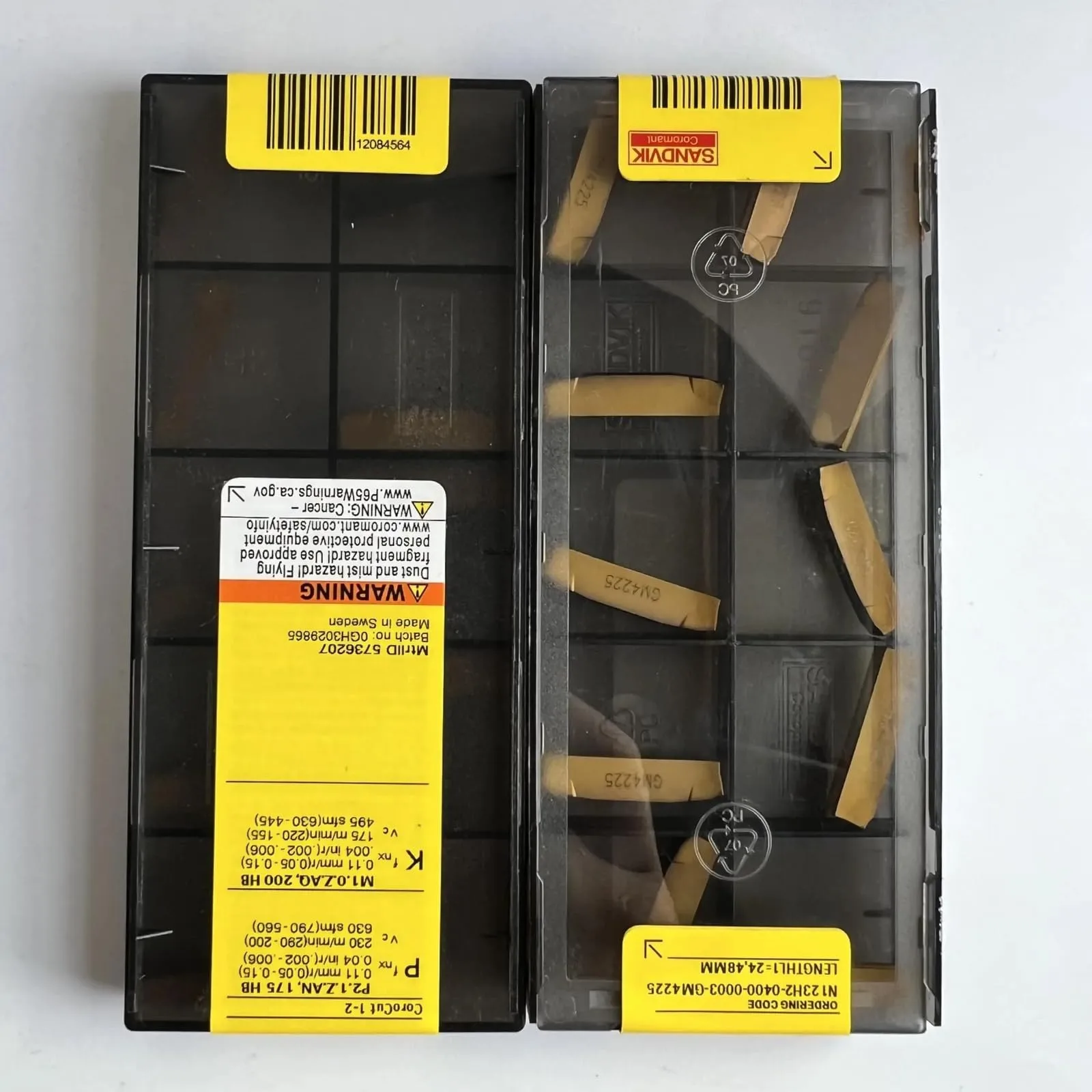 

Original SANDVIK / N123H2-0400-0003-GM 4225 / Hard alloy CNC Blade 10 Pcs