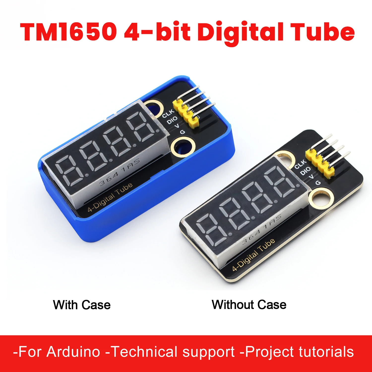 TM1650 4-digit Digital Tube DIY Electronic Building Blocks Compatible with Arduino/Raspberry Pi/Lego Use Digital Display Scene