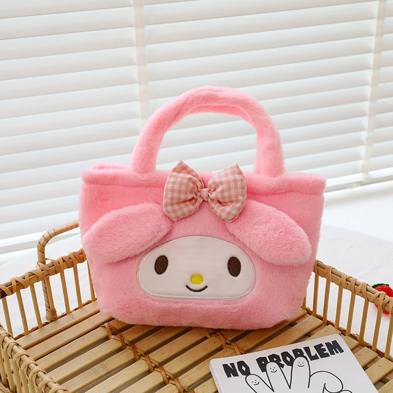 Sanrio Charaktere Plüschtasche Cartoon Handtasche Süße Kuromi My Melody Hello Kitty Cinnamoroll Puppenspielzeug Kindergeburtstagsgeschenke