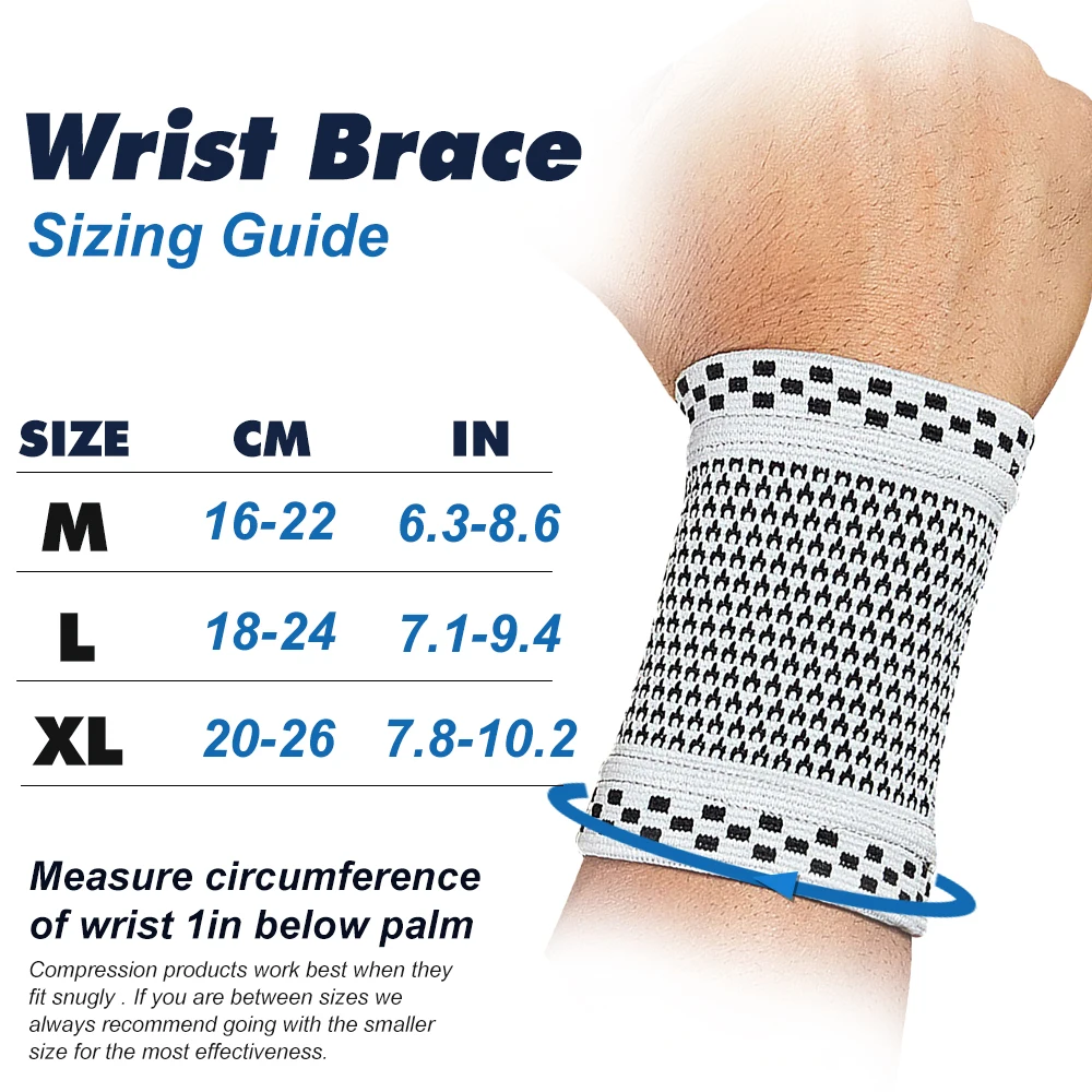 1PCS Compression Wrist Sleeve Compression Wrist Brace Wrist Supports for Men and Women Tennis, Sport, Fitness