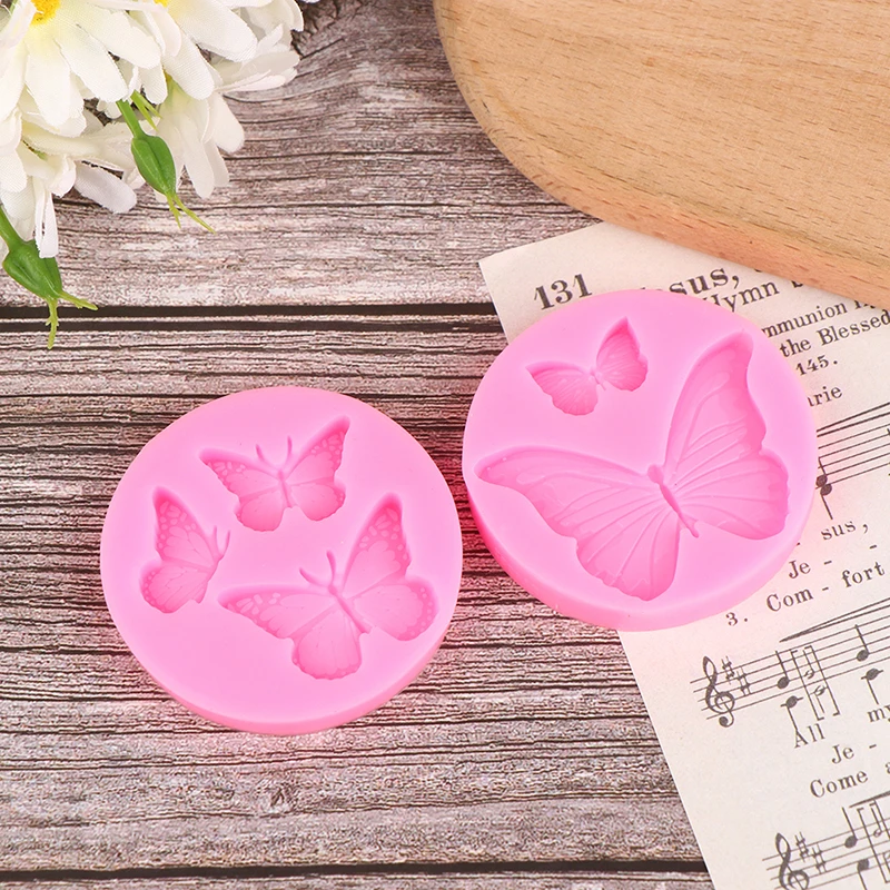 Butterfly Silicone Molds Mini Butterfly Cake Fondant Mold for DIY Chocolate Candy Cupcake Topper Decoration Desserts Mold 1Pc