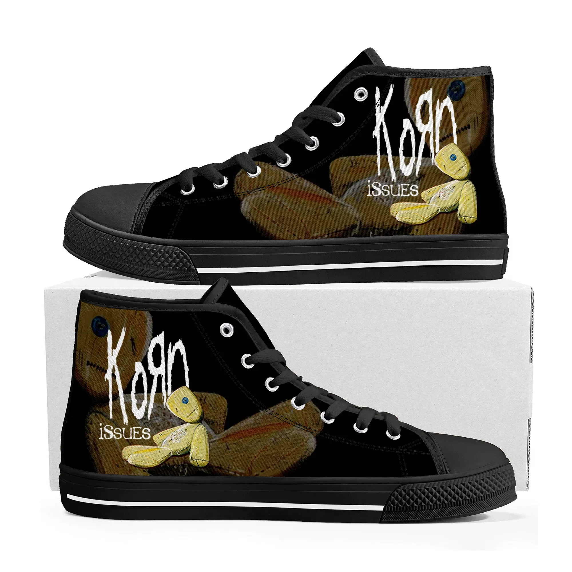 

Korn Metal Rock Band Music Horror Fashion Popular Casual Cloth Shoes High Top Comfortable Breathable 3D Print Men Women Sneakers