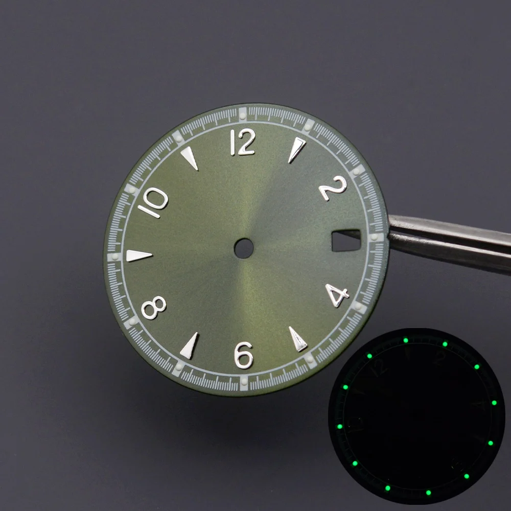 หน้าปัดนาฬิกา NH35 NH36 ขนาด 30 มม. แบบกำหนดเอง เหมาะสำหรับตัวเรือนนาฬิกา SKX007 SPRD 6105 Turtle Tuna พร้อม númไขว้ NH35 ที่ตำแหน่ง 3.0/3.8/4.1H