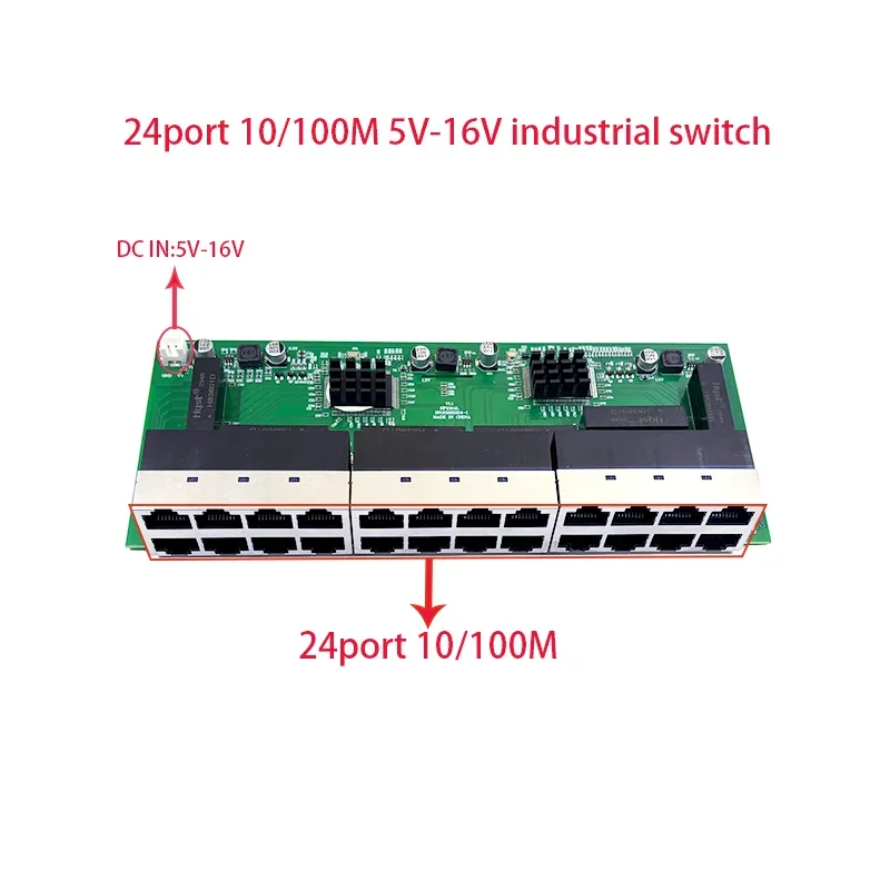 Original Factory Supply 24 Ports Industrial Ethernet Switches 10/100Mbps RJ45 Network Switch