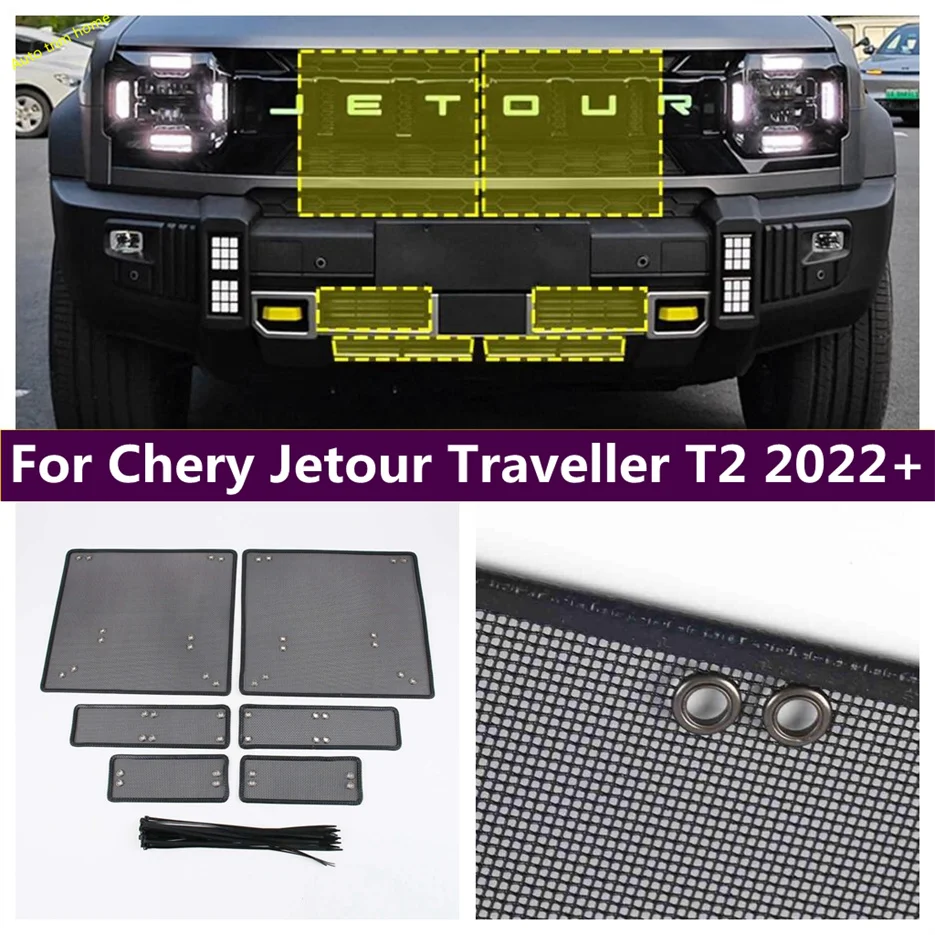 

Car Front Grille Insect Proof Net Radiator Condenser Decoral Protector Cover Fit For Jetour T2 Traveller 2022 2023 Accessories