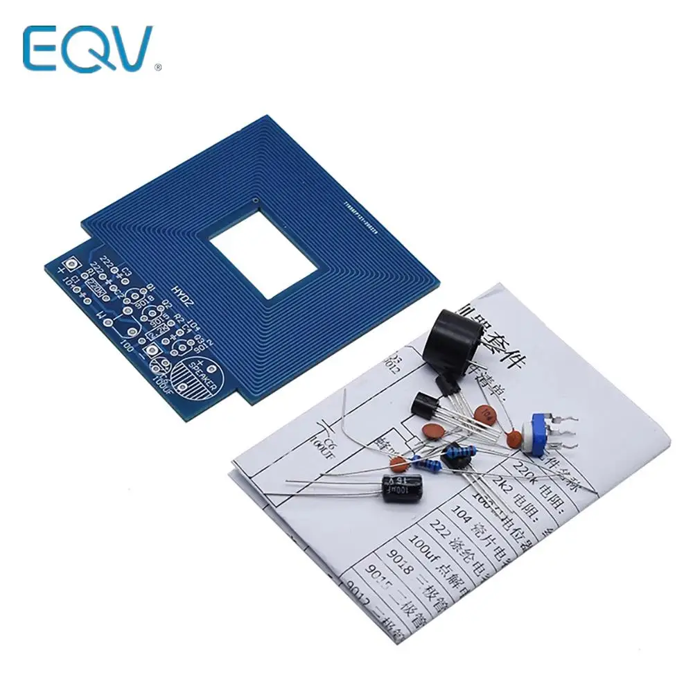 Metal Detector Scanner Unassembled Kit DC 3V-5V Suite Metal Sensor Board Module Electronic DIY Kits PCB Board Buzzer Capacitor