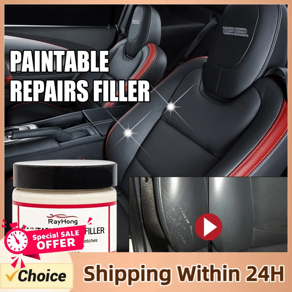 60ml Leather Filling Paste Leather Filler Repair Car Repair Scratches Cracks Sofa Seat Leather Complementary Refurbishing Cream