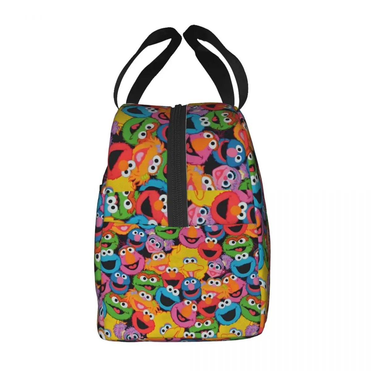 Custom Funny Cartoon Cookie Monster Pattern Thermal Insulated Lunch Bag Women Muppets Resuable Lunch Container Storage Food Box
