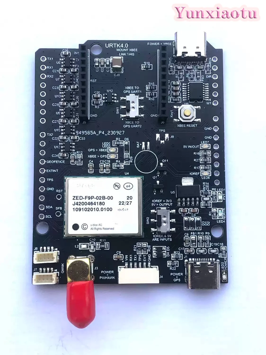 ZED-F9P-01B-01 Excellent GNSS board Works Serial I2C and SPI controlling I2C and SPI UM980