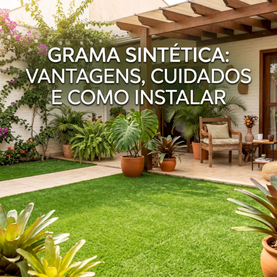 Grama sintética: vantagens, cuidados e como instalar