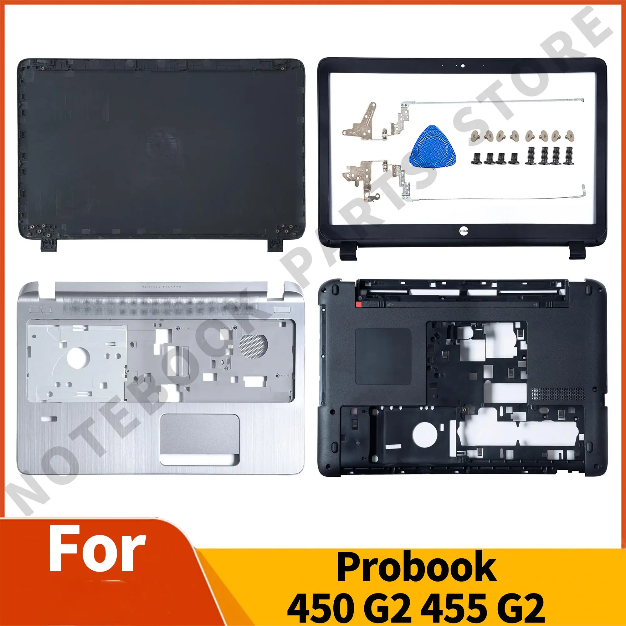 

Parts For Probook 450 G2 455 G2 LCD Back Cover/Front Bezel Frame/Hinges/Palmrest/Bottom Case Lid Housing Replacement