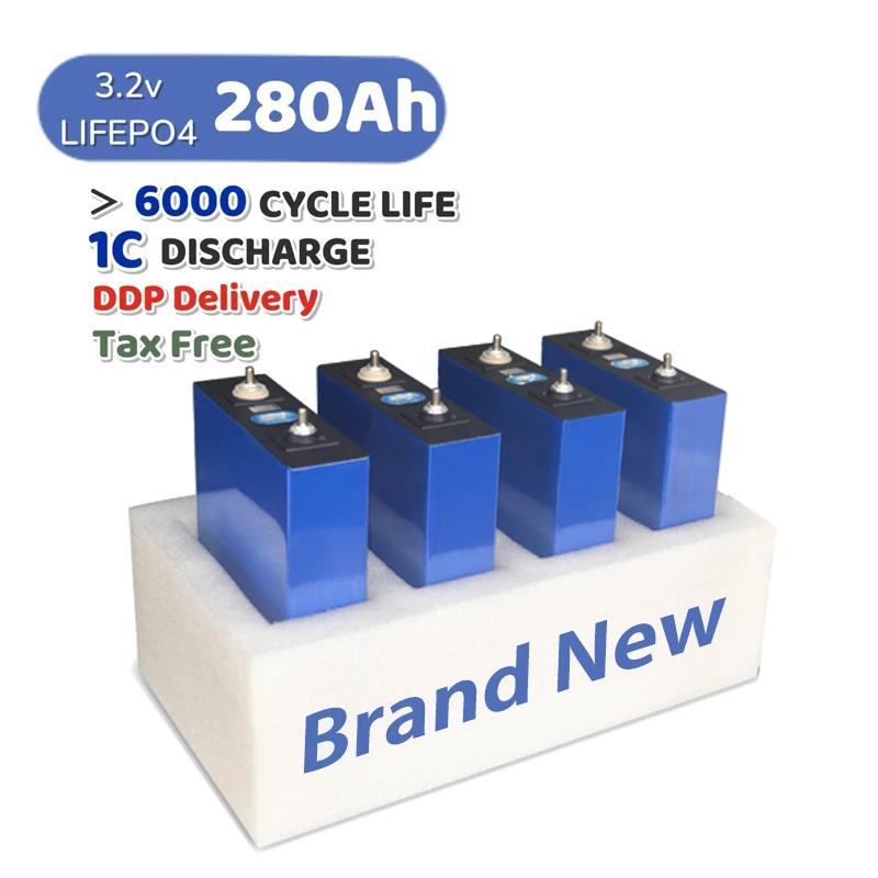 Prismatic A Rechargeable Battery Cells Lithium ion Phosphate Batteries 3.2V 50Ah 100Ah 200Ah 280Ah 320Ah LiFePo4 Battery